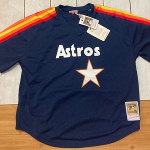 NWT Nolan Ryan Houston Astros Mitchell & Ness Cooperstown Classic Jersey